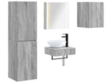 Bathroom Furniture Set 5 pcs Grey Sonoma 3407260