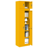 Storage Cabinet 2 pcs Mustard Yellow 60 x 40 x 180 cm Steel 3438702