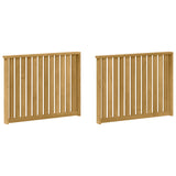 Armrests Module 2 pcs White 80 x 6 x 61 cm Solid Acacia Wood 901592