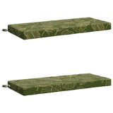 2-Piece Bench Cushions SOEST 2 pcs 100% Polyester Leaf Design 950169