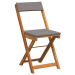 Garden Bistro Set with Cushion 3 pcs Brown Solid acacia wood 4105502
