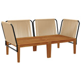2 pcs Solid Acacia Wood & Rope Natural 3407773