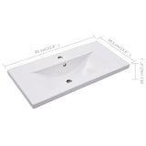 Built-in Basin 81x39.5x18.5 cm Ceramic White 145062
