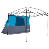 Camping Tent Set Folding 2 pcs Blue Taffeta and Fabric 3337169