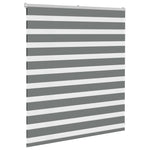 ZNTS Zebra Blind Dark Grey 130x100 cm Fabric Width 125.9 cm Polyester 4014111