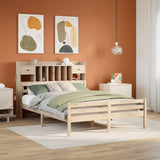 Bookcase Bed without Mattress 140x200cm Solid Wood Pine 3322263