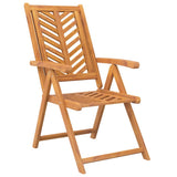 Reclining Garden Chair Set of 3 Natural wood Solid acacia wood 362232