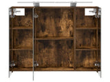 Bathroom Mirror Cabinet Smoked Oak 70 x 14.5 x 70 cm 889099