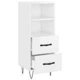 Sideboard High Gloss White 34.5x34x90 cm Engineered Wood 828662