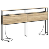 Storage Headboard with Shelf Sonoma oak 180 cm Engineered wood 859766