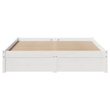 Bed Frame without Mattress White 140x190 cm Solid Wood Pine 3301655