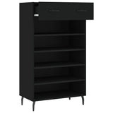 Shoe Cabinet Black 60x35x105 cm Engineered Wood 829629
