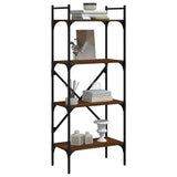 Bookcase 4-Tier Brown Oak 56x31,5x138,5 cm Engineered Wood 833342
