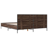 Bed Frame without Mattress Brown Oak 140x190 cm 3280036