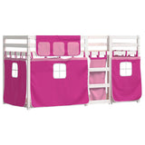 Bunk Bed without Mattress Pink 75x190 cm Small Single Solid Wood Pine 3283915