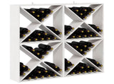Wine Rack 4 pcs White 62 x 25 x 62 cm Solid Pine Wood 893317