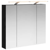 Bathroom Mirror Cabinet Black Oak 80 x 14.5 x 70 cm 889112