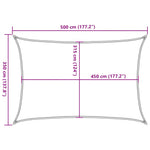 ZNTS Sunshade Sail 160 g/m² Beige 3.5x5 m HDPE 311132