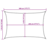 ZNTS Sunshade Sail 160 g/m² Beige 3.5x5 m HDPE 311132