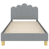 Children's Bed Frame with Headboard Light Grey 90 x 190 cm 42011054