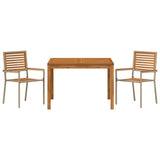 Garden Dining Set 3 pcs Beige Solid Acacia Wood 3365531