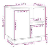Bedside Cabinet 50x34x50 cm Solid Wood Pine 814479