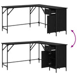 Desk Black Oak 141 x 141 x 75 cm Engineered Wood 882877