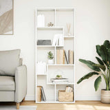 Room Divider Bookcase White 67x25x161.5 cm Engineered Wood 858075
