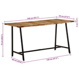 Dining Table 140x70x75 cm Solid Wood Mango 373609