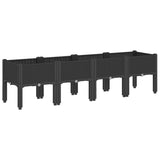 Garden Planter with Legs Black 160x40x42 cm PP 367903