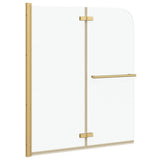 Shower Enclosure Transparent and Gold 120 x 140 cm 42018539