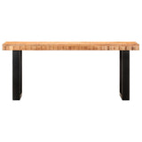 Bench 110 cm Solid Rough Mango Wood and Steel 286460