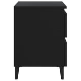 Bed Cabinet Black 40x35x50 cm Engineered Wood 805871