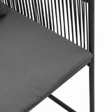 Chair with Cushion 4 pcs Black and Anthracite PE Rattan 42003027