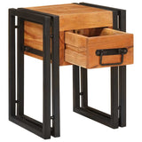 End Table Brown and Black 30 x 30 x 40 cm Solid Acacia Wood 4016717
