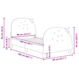 Children's Bed Frame with Headboard Pink 80 x 160 cm Velvet 42011070