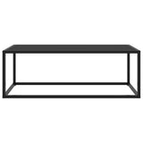 Coffee Table Black with Black Glass 100x50x35 cm 322880