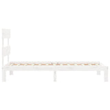 Bed Frame without Mattress White Single Solid Wood Pine 3193497