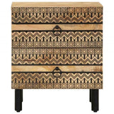 Bed Cabinet Black 40x33.5x46 cm Solid Rough Wood Mango 4018626