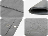 Tarpaulin with Eyelets Light Grey 6 x 6 m 260 gsm PE 42039328