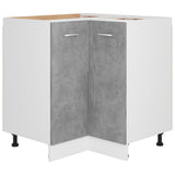 Corner Bottom Cabinet Lyon Concrete Grey 75.5x75.5x81.5 cm Engineered Wood 802493