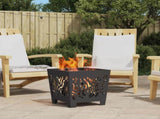 Fire Pit Black 40 x 40 x 40 cm Steel 858912