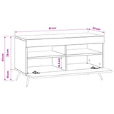 LED TV Cabinet BREDA High Gloss White Engineered Wood 897659