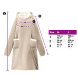 Blanket Hoodie Beige M Fleece and Flannel 42017181