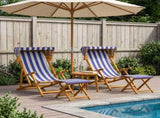Deck Chair 4 pcs 3 Position Solid Eucalyptus Wood 3407806