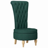 Slipper Chair Dark Green 56.5 x 70 x 110 cm Fabric 42020682