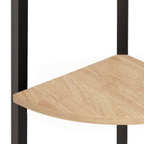 336388 3-Tier Corner Shelf Light Brown and Black 45,5x31,5x120 cm