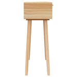 Console Table Brown 80x30x75 cm Solid Wood Pine&Natural Rattan 345626