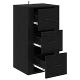 Sideboard with Drawer Black Oak 40 x 33 x 70 cm Engineered wood 881002