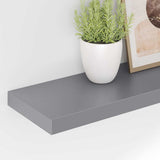 323858 Floating Wall Shelves 4 pcs Grey 80x23,5x3,8 cm MDF